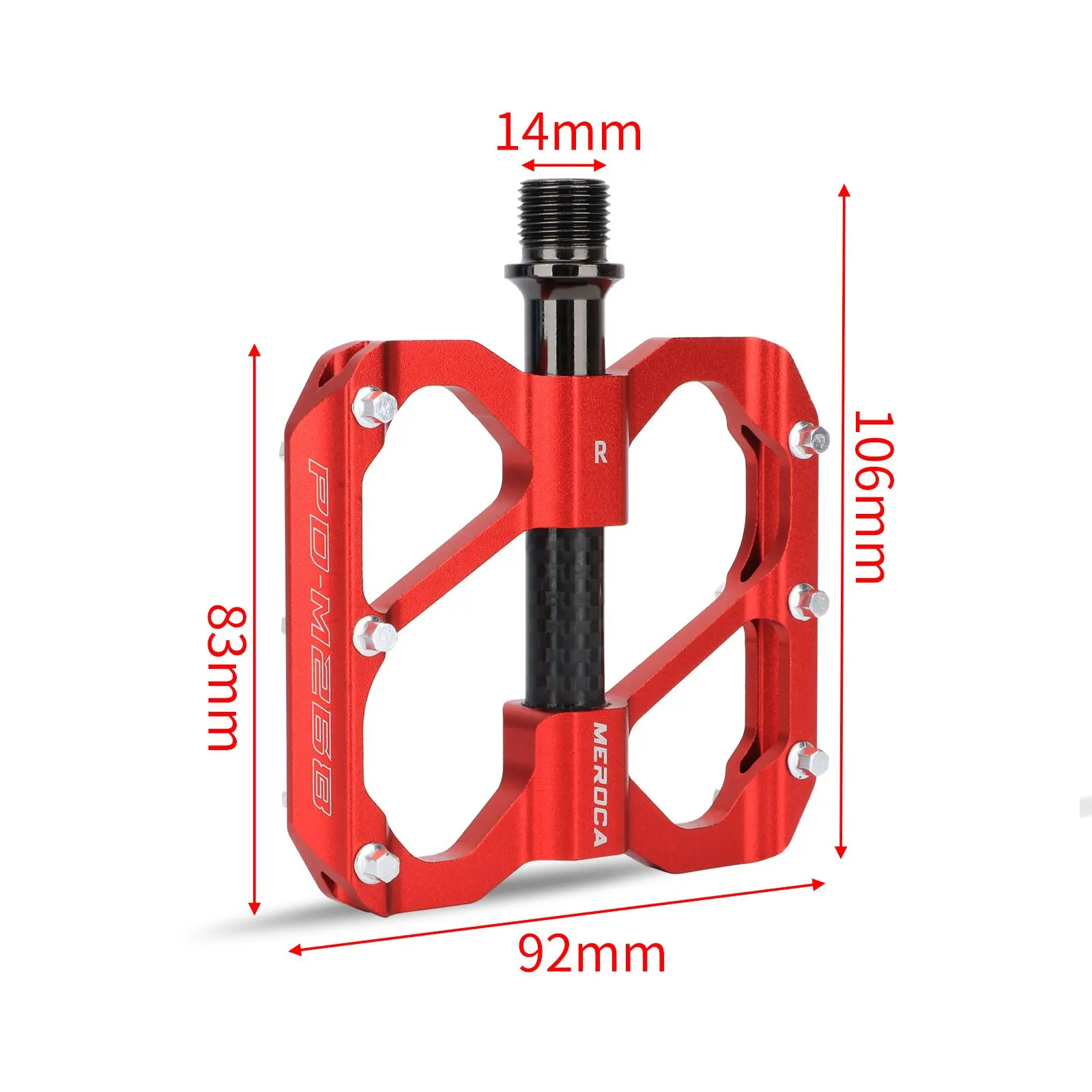 MEROCA Bicycle Pedal 3 Bearing Non-Slip Mtb Pedals Sealed Three Bearing Aluminum Alloy Mountain Bike Pedal Cycling Accessories