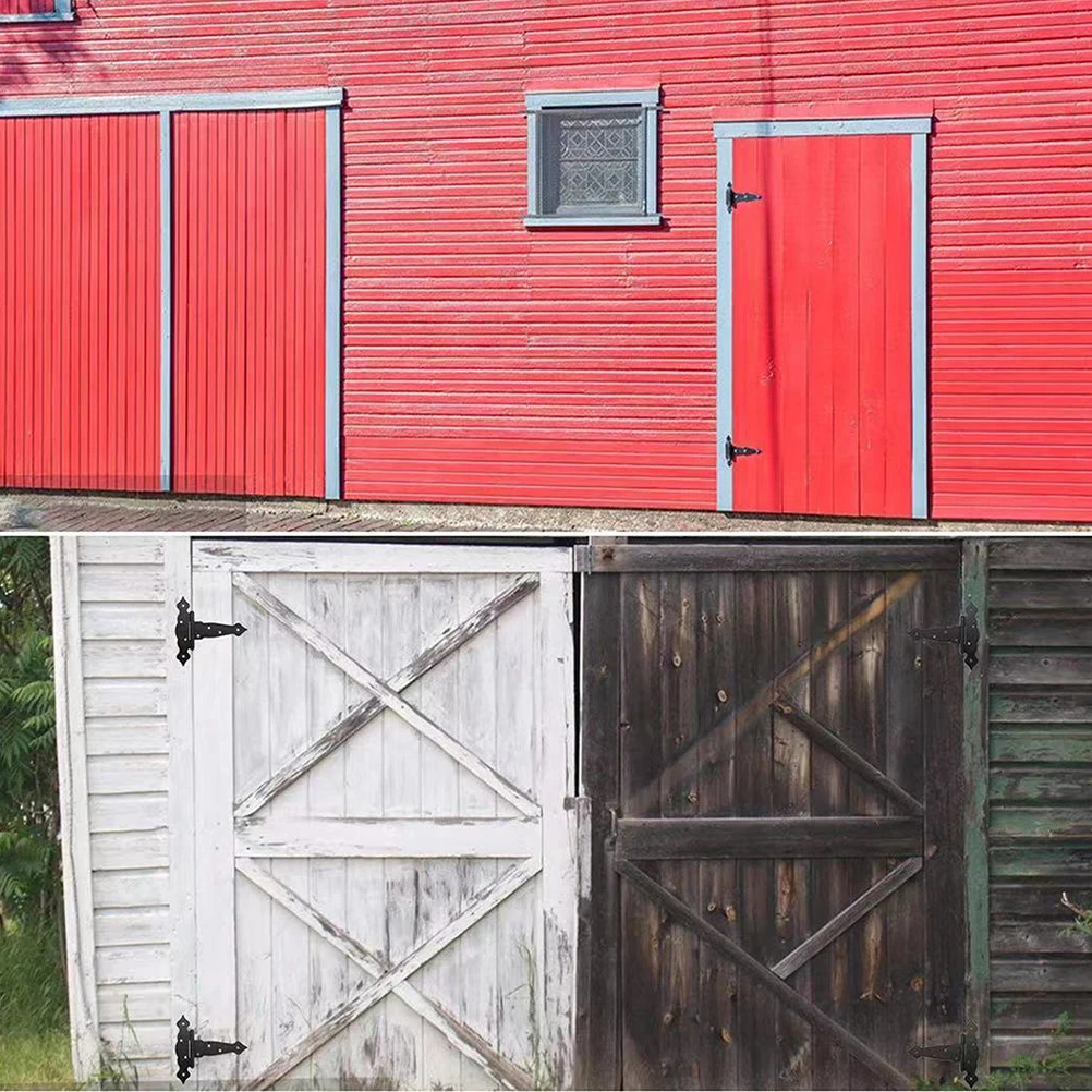 

Door Heavy Duty Galvanized Barn Gate Hinges for Wooden Fences Yard Doors Shed Hinges Durable Easy Install