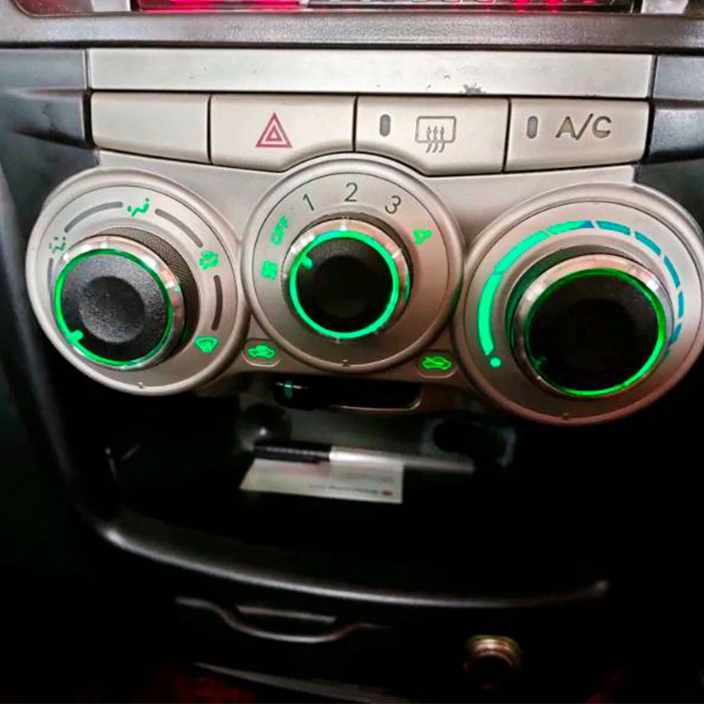 3pcs/set Aluminium Alloy Heat Control Switch Button Knob for Perodua Myvi Aircond Knob 1st Generation 2005-2010 Accessories
