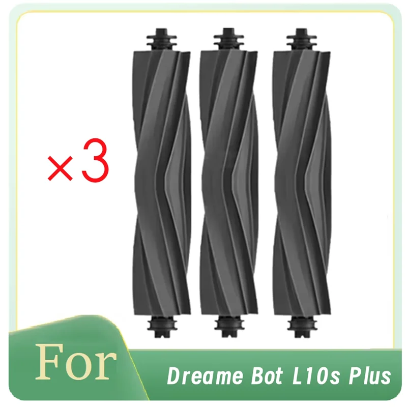 X11A 3 Pcs Main Brush For Dreame Bot L10s Plus Sweeping Machine Accessories Essential Vacuum Accessories Cleaner Parts Replaceme