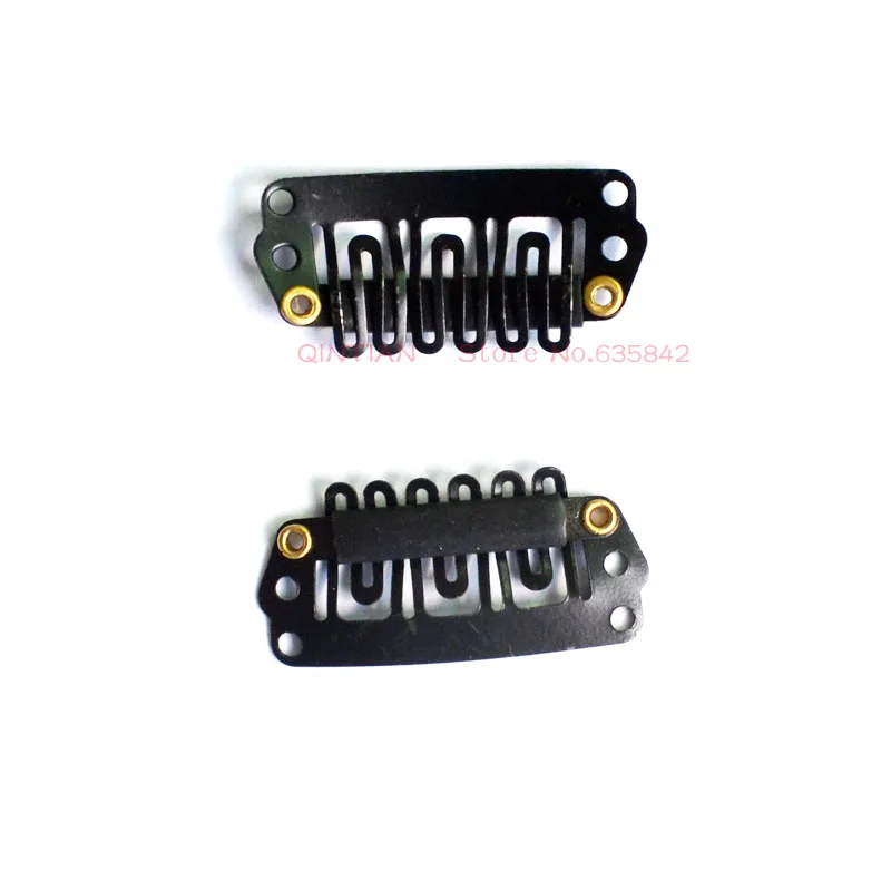 Clips for Wig Making 100 Pieces 2.8cm Stainless Steel Hair Extension Snap Combs Metal Material