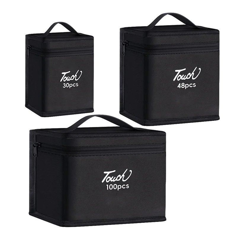 

Art Marker & Pencil Set with Convenient Black Storage Bag; Zippered Canvas Bag for Massive Marker Collection