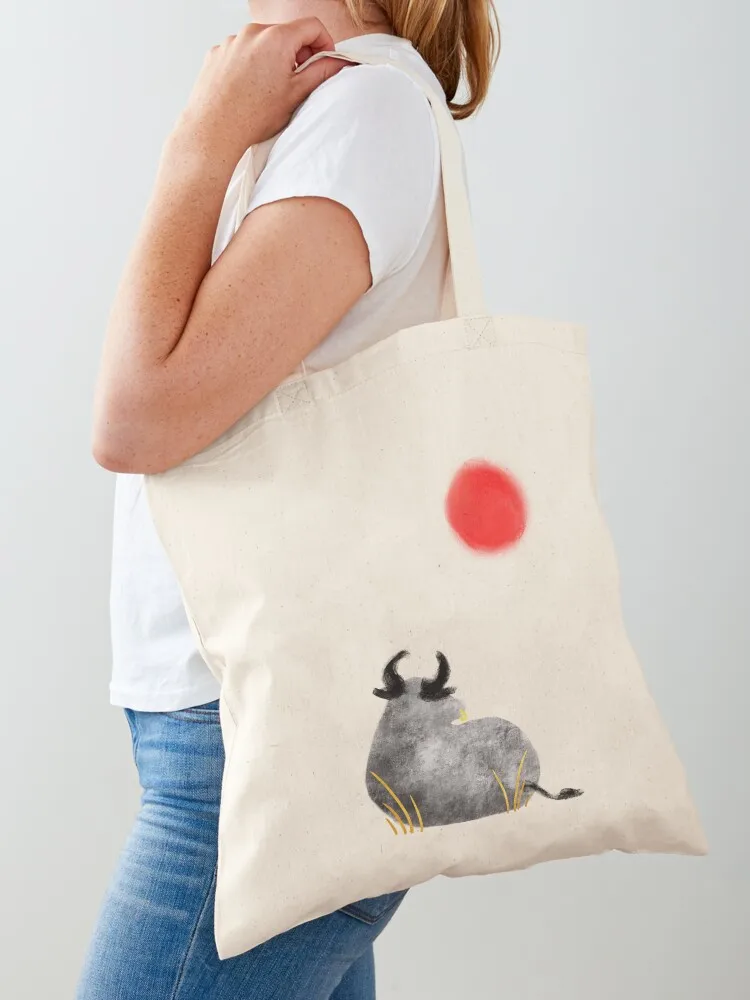 السنة القمرية الجديدة - Ox 2021 حقيبة حمل لحقيبة تسوق الشاطئ قماش التسوق النسائية #1