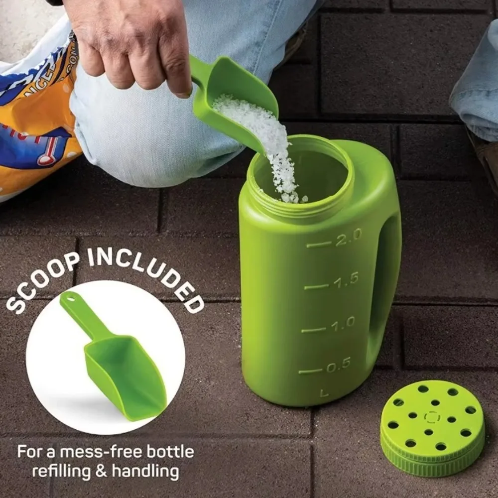 Hand Spreader Shaker for Grass Salt De-Icer Handheld Spreader Up to 70 Oz With 1 Scoop Seed Spreader Fertilizer Spreaders