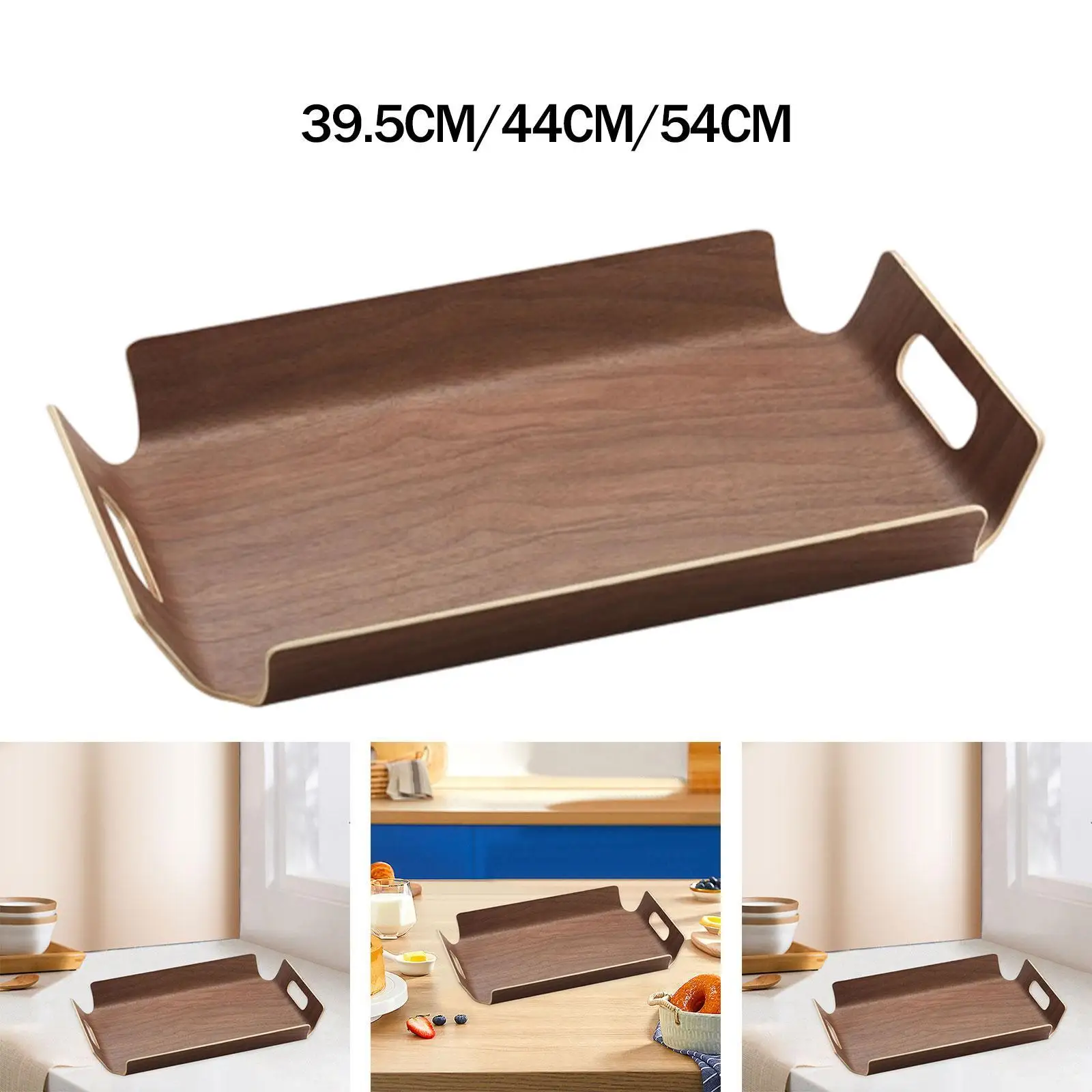 

Wooden Serving Tray Coffee Table Tray for Housewarming Gift Guest Room Cafe