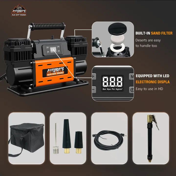 Suv 4x4 Vehicle Max 150psi Truck Tires Heavy Duty 12v Portable Inflator Offroad Air Compressor Automatic Digital Tire Inflator