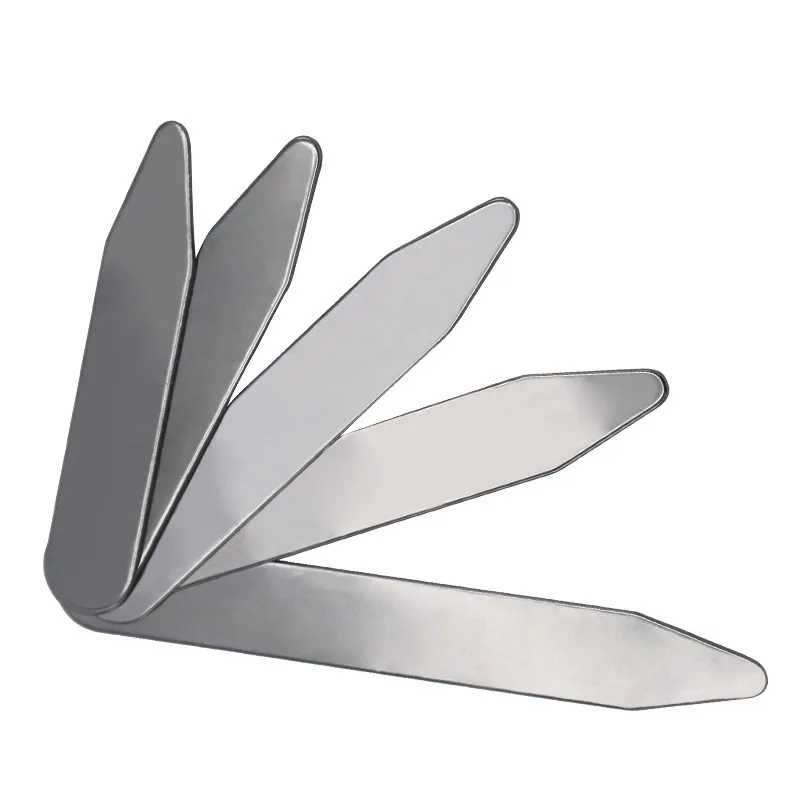 2025 Nuevos alfileres de cuello de acero inoxidable: refuerzos de cuello de camisa antioxidantes para hombres/mujeres, elementos esenciales de moda de otoño (paquete de 5)