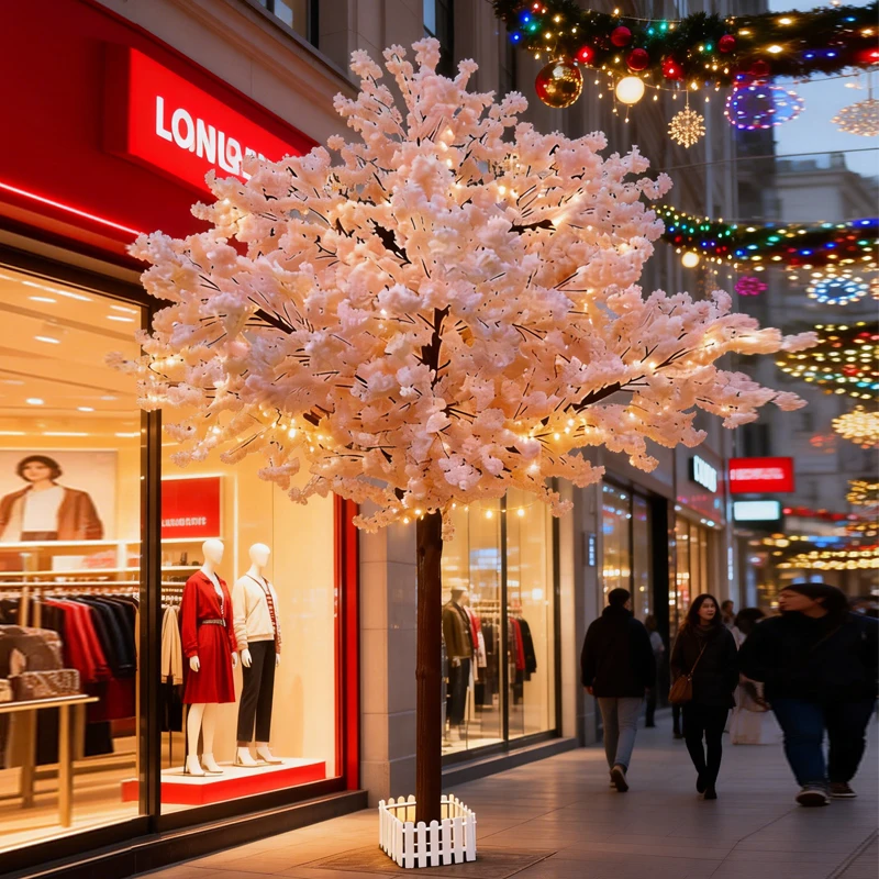 

Artificial Pink Cherry Blossom Tree Simulation Tree for Indoor Outdoor Wedding Christmas Graduation Party Decoration