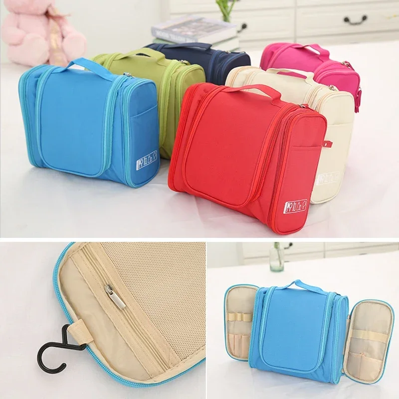 Large Capacity Waterproof Travel Organizer Bag Unisex Cosmetic Bag Hanging Travel Makeup Bags Washing Toiletry Kits Storage Bags