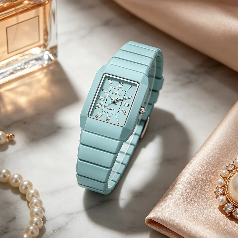 

LIGE Simple Casual Women Quartz Watch Roman Scale Dial Full Ceramic Bracelet Ladies Wristwatches Female Clock Relojs Mujer+Box
