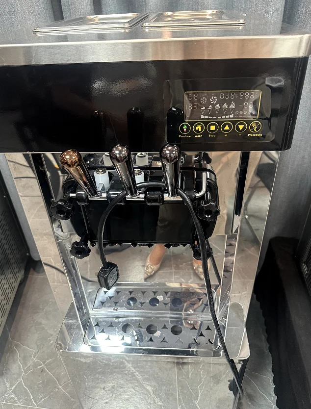 nf-Soft Ice Cream Machine Industrial Desktop Ice Cream Machine Maker Commercial Gelato Ice Cream Making Machine！