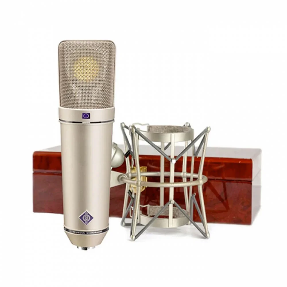U87 Condenser Microphone Cardioid 48V Large-Diaphragm Metal Wired XLR Noise Cancelling for Streaming Recording Singing Meetings
