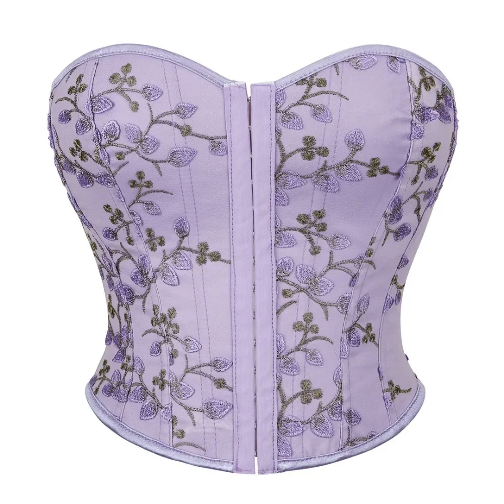 Heart Shaped Bra Corset Body Shapers Women Vintage Underbust Corset Top Fajas Printed Sexy Partywear Fashion Streetwear tube top