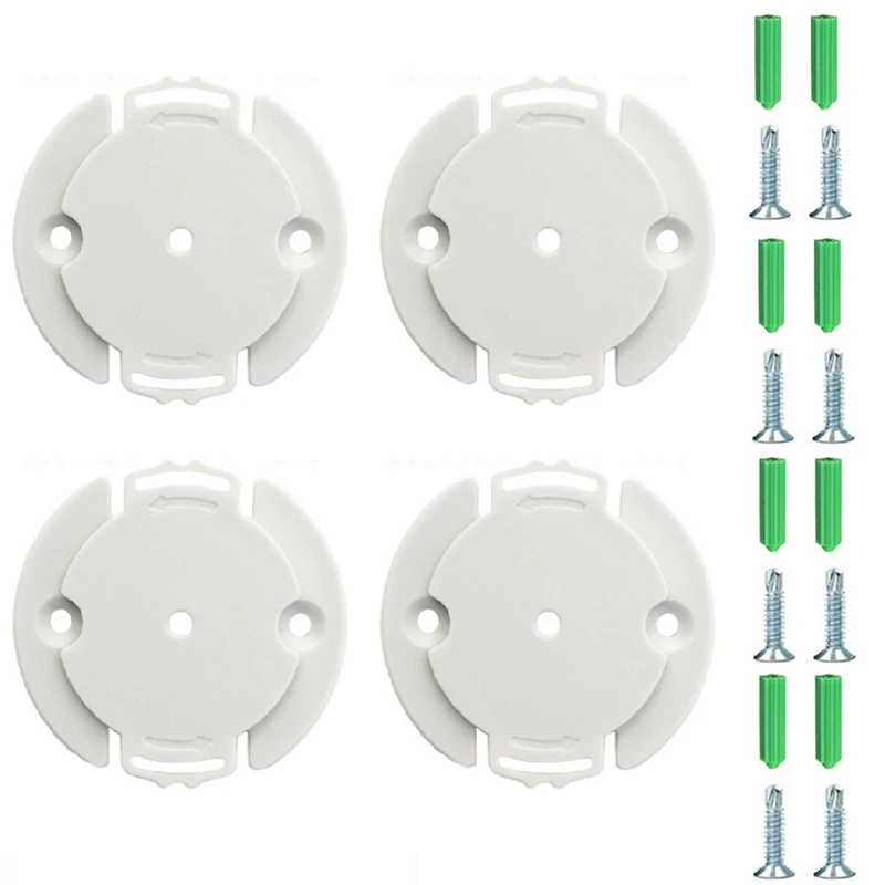 Base per staffa di montaggio per telecamera di sicurezza rotonda per Xiaomi 2K Pro Supporto per montaggio su monitoraggio a parete in ABS con fibbia fissa a soffitto