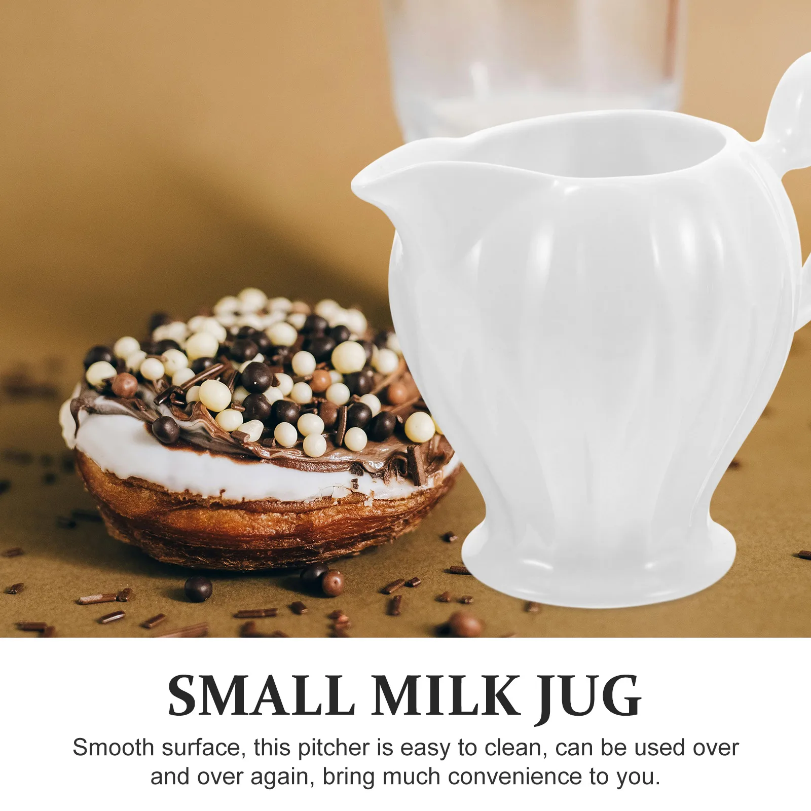 

Ceramic Small Creamer Pitcher White Ceramic Cup for Sauces Salad Multi-Use Design Easy Clean Home Restaurant Bar Party