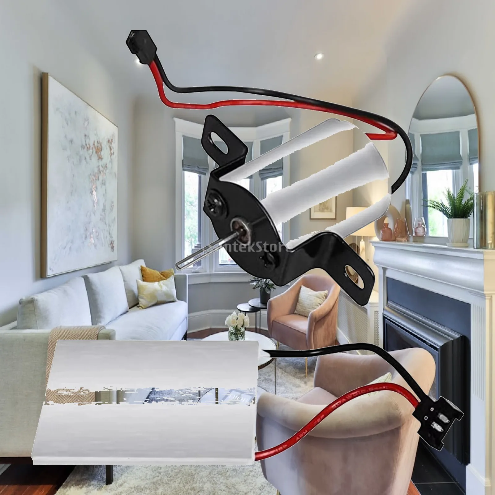 Fireplace Fan Motor Upgrade Power Generation Sheet Kit Efficient Heat Distribution Replacement for Wood Stove Fireplace Repair