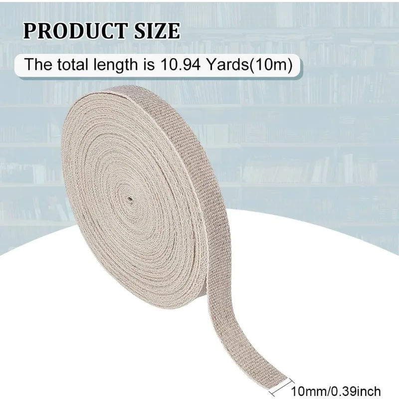 10 Yards Linen Binding Book Tape 3/8 inch Wide Bookbinding Repair Tape Cloth Supplies for Bookbinding Book Arts Sewing DIY Craft