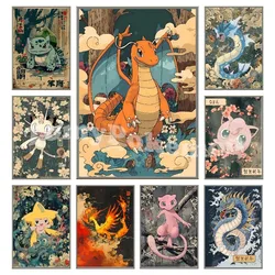 Print On Canvas Pokemon Charizard Wall Art Home Modern Living Room Friends Gift Decoration Paintings Decorative Aesthetic Poster