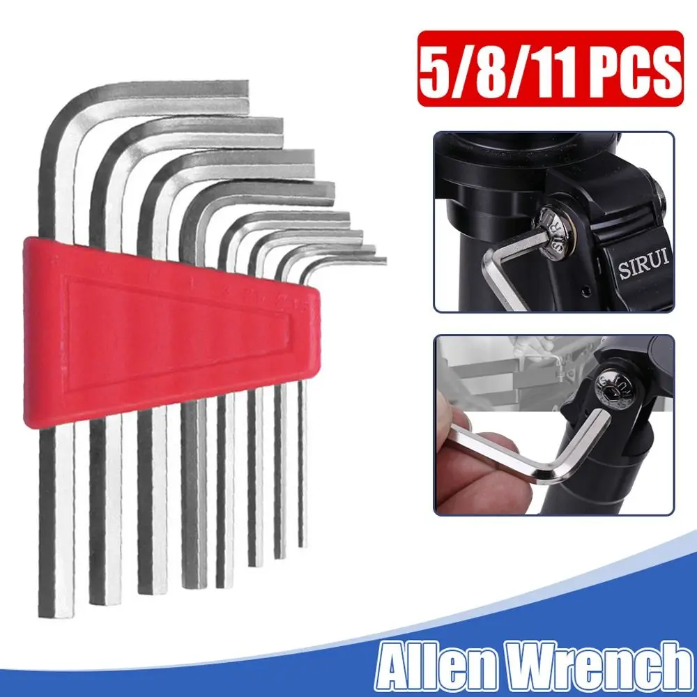 5/8/11 PCS High Quality Easy To Carry Short Arm Tool Allen Wrench Inch Wrench Metric Wrench L Wrench