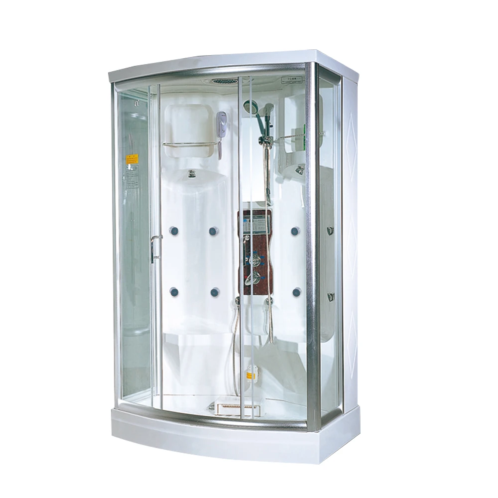 

Modern Couple Seat Bath Wet Steam Room 9014-1X With Feature Steam House Wet Shower Cubicle
