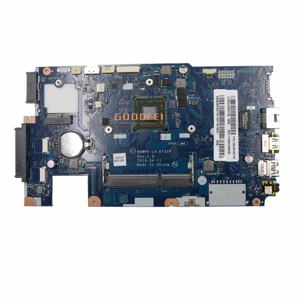 

LA-D731P With AMD A4-3350 CPU Laptop Motherboard Notebook Mainboard Accessories IdeaPad E41-15 For Lenovo 5B20P20719