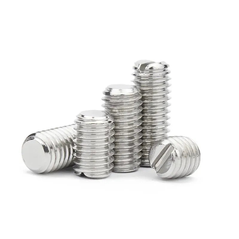 

Anti Slip 304 Stainless Flat Point Set Screw for Fine Adjustment and Secure Fixing in Precision Assembly M1.6 M10