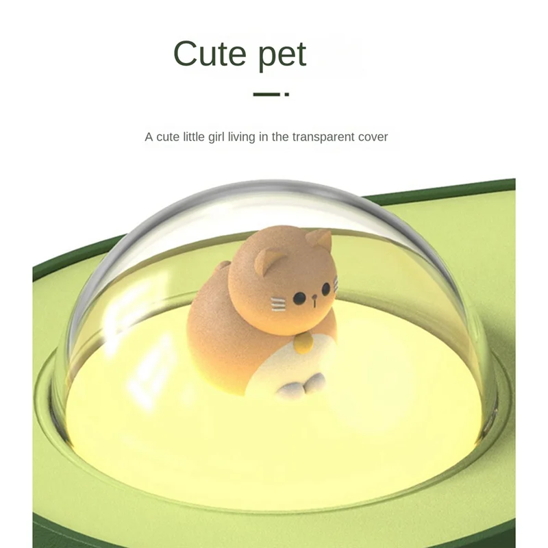 B82B-210Ml مرطب تنقية الهواء بالأفوكادو قابل لإعادة الشحن مع ضوء الجو للهدايا #3