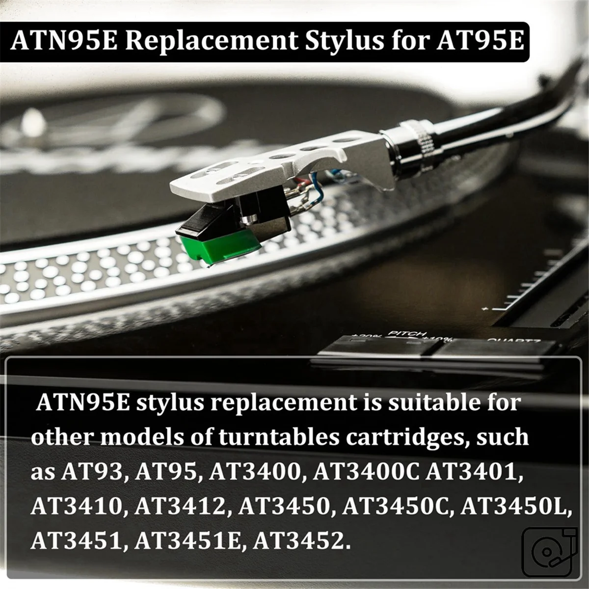 Stylet de remplacement pour phonographe Audio Technica, accessoires colorés, AT95E ATN95E AT93 AT3400 AT3450 LP