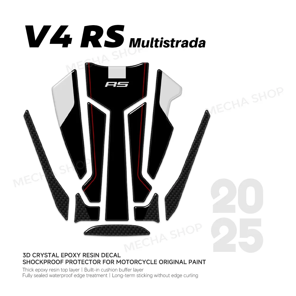 For Multistrada V4 RS 2025 Sticker Kit for Glove Compartment