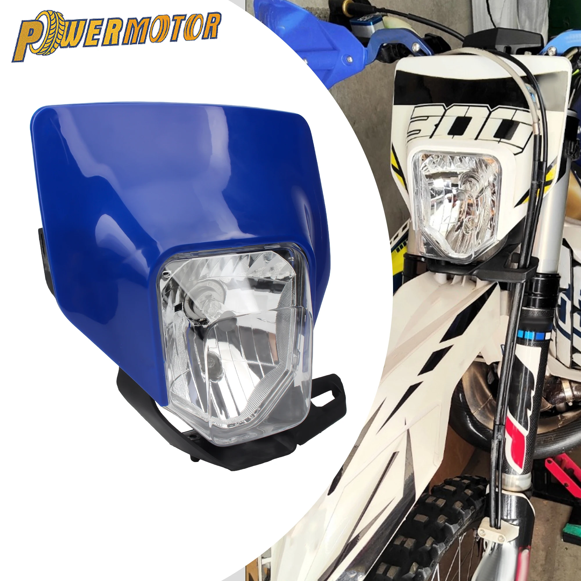

Motorcycle H4 Headlight Fairing For Husqvarna Te 300 2018 Te250 FE TE TX FE 50 250 350 450 501 300 2017 2019 Motocross Headlamp