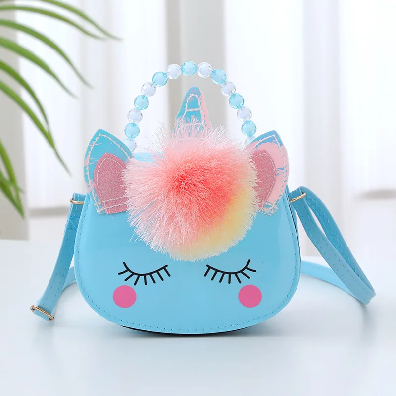 Tonlinker-Bolso de mano de unicornio para niñas, bandolera de un solo hombro, monedero de dibujos animados de Anime, novedad de 2023