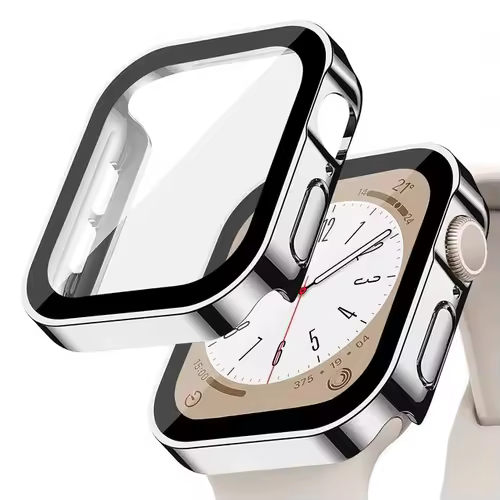 Glass+Case For Apple Watch 42 46mm 45mm 41 49 44mm 40 mm straight edge Screen Protector Cover Case iWatch SE 6 7 8 9 10 11 Ultra - Image 26