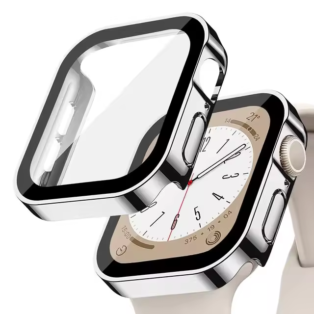 Glass+Case For Apple Watch 42 46mm 45mm 41 49 44mm 40 mm straight edge Screen Protector Cover Case iWatch SE 6 7 8 9 10 11 Ultra - Image 26