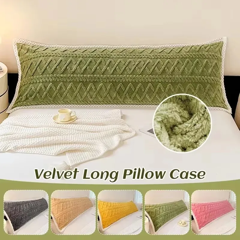 Thick Soft Velvet Couple Lover Long Pillowcase Comfortable Lace Pillowcase 120/150/180cm Bedroom Hugging Body Pillow Cover