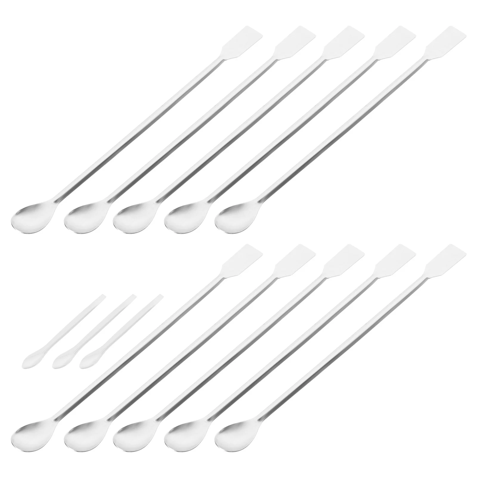 

13 Pcs Stainless Steel Sampling Spoon Set Mixing Spatula Laboratory Scoop Medicine