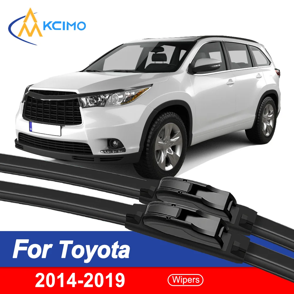 

Reliable & Durable 2-Pack Windshield Wipers for Toyota Highlander XU50 2014–2019 All-Weather Use Clear Vision Enhanced Safety