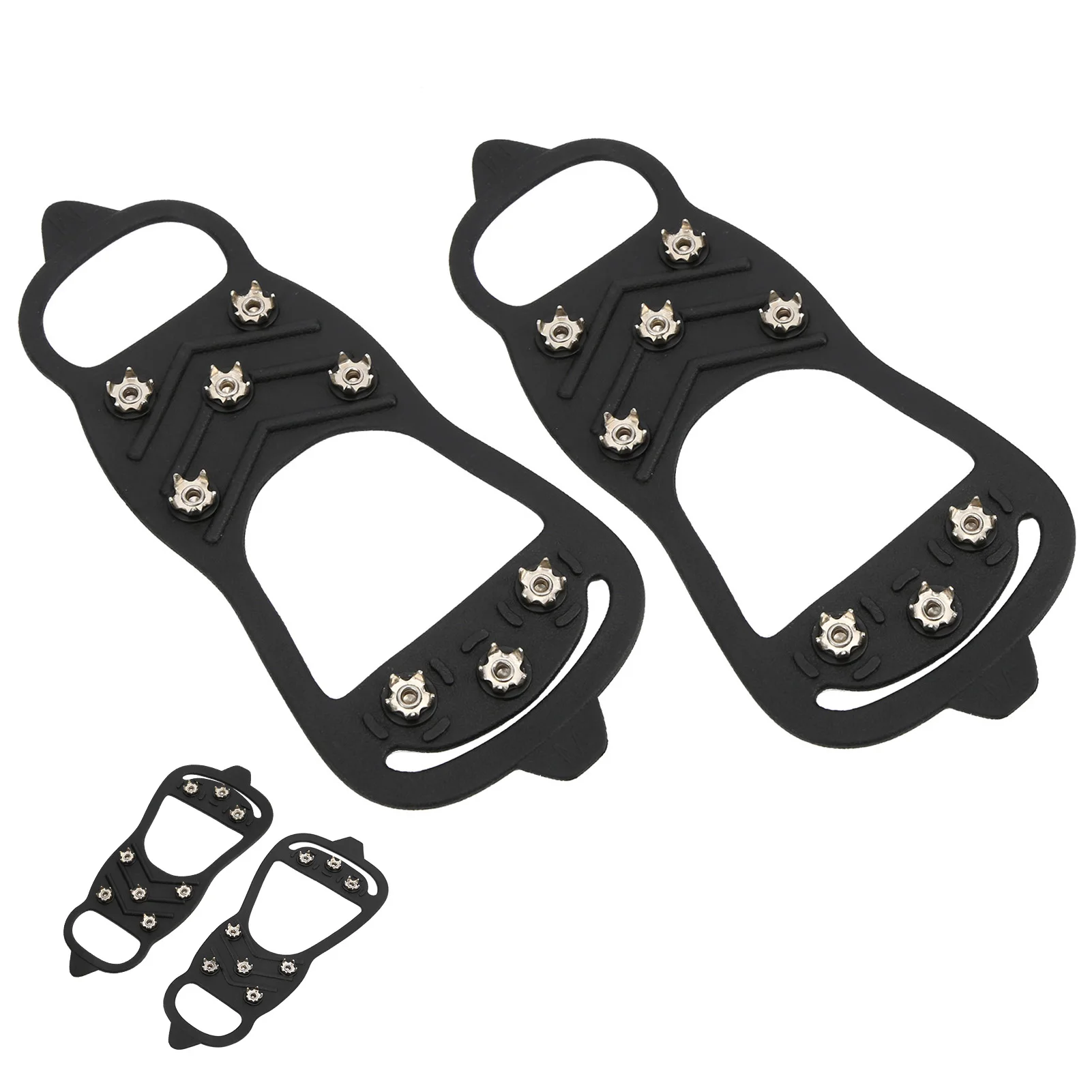 

Пара 8-зубчатых противоскользящих накладок-крампонов для обуви, зимние шипы для ходьбы, походов и альпинизма