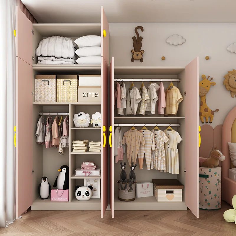 

Aluminum alloy large-capacity boys and girls storage children's wardrobe household bedroom two-door small apartment locker