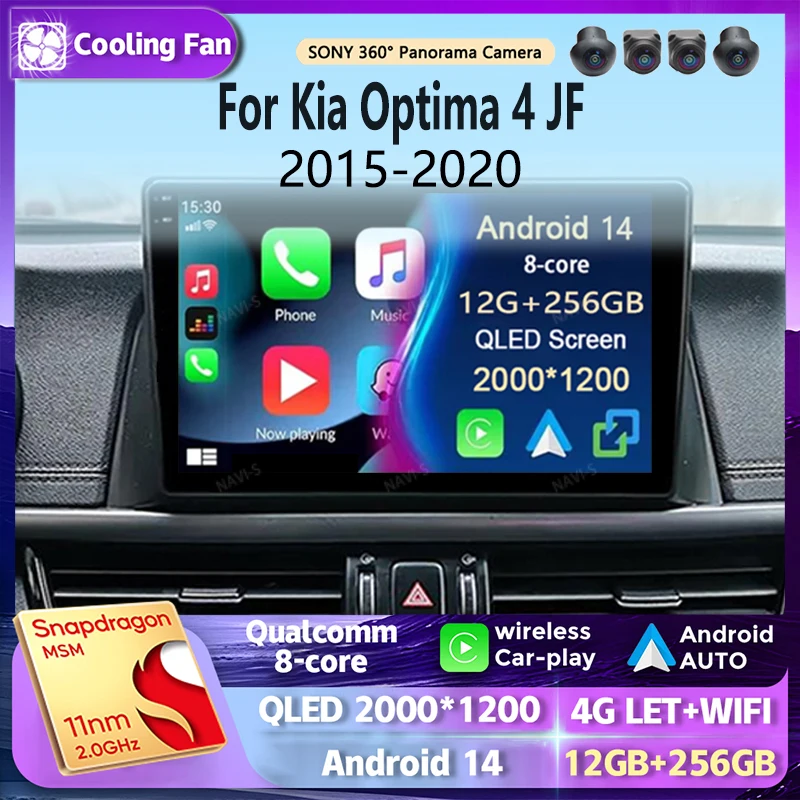 

Android 14 для Kia Optima 4 JF 2015 - 2020 LHD 2K QLED Android автомобильное радио мультимедийный видеоплеер GPS AI голосовое CarPlay головное устройство