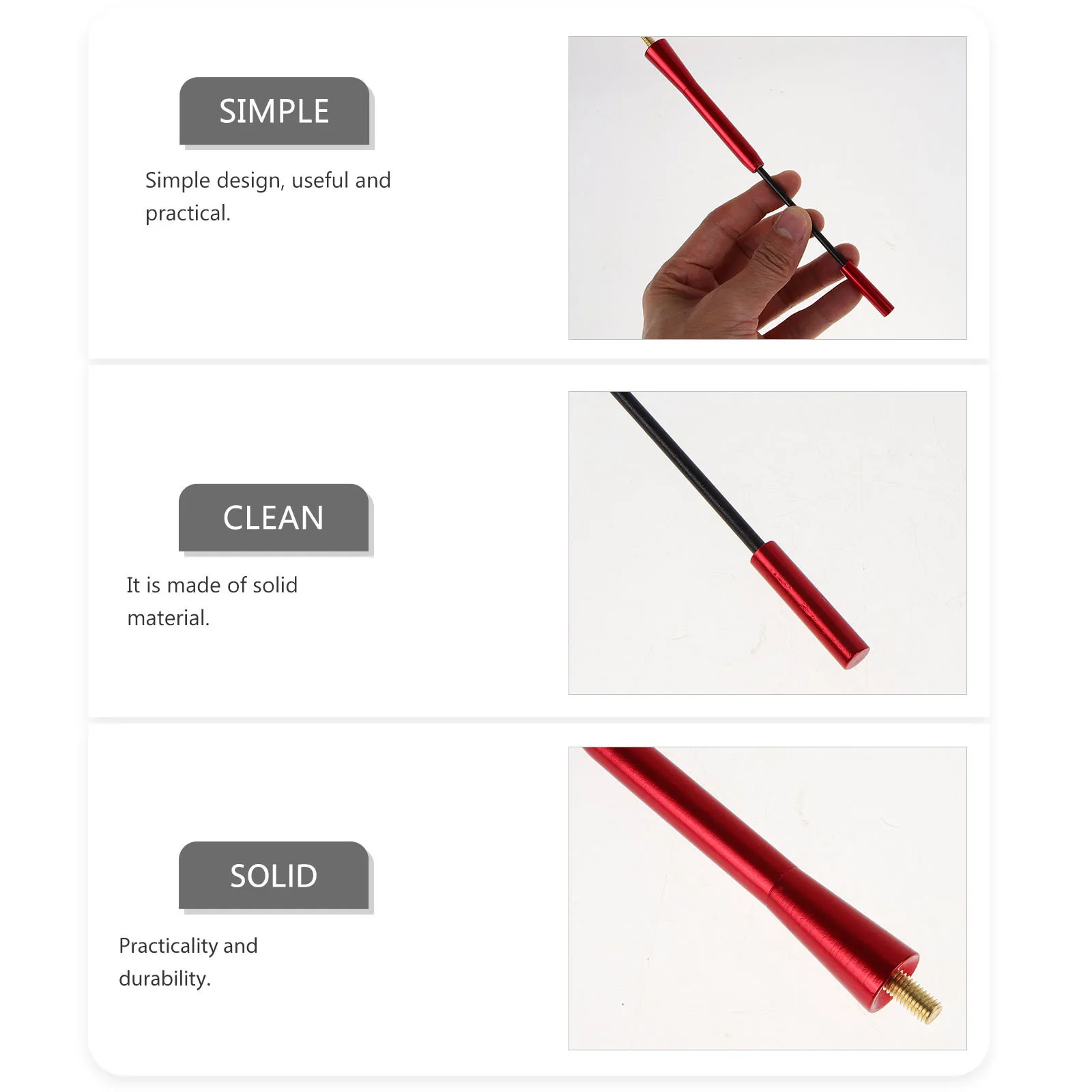 

Telescopic Radio Antenna For Car Aluminum Alloy Roof Mount Signal Receiver Automotive Exterior Accessories Vehicle Antenna