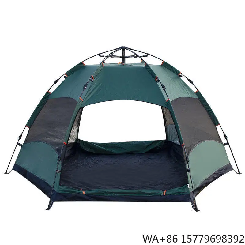 Four Seasons Double-layer Waterproof Quick Opening Tent 3-4 People Automatic Camping Leisure Polyester Fabric Factory Wholesale