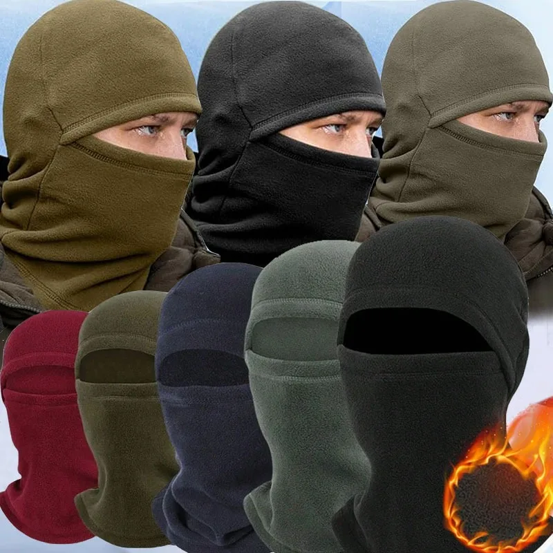 Outdoor Knitted Full Beanies Motorcycle Winter Balaclava Hat Cycling Skiing Sports Hood Caps Keep Warm Unisex Racing Fleece Hats