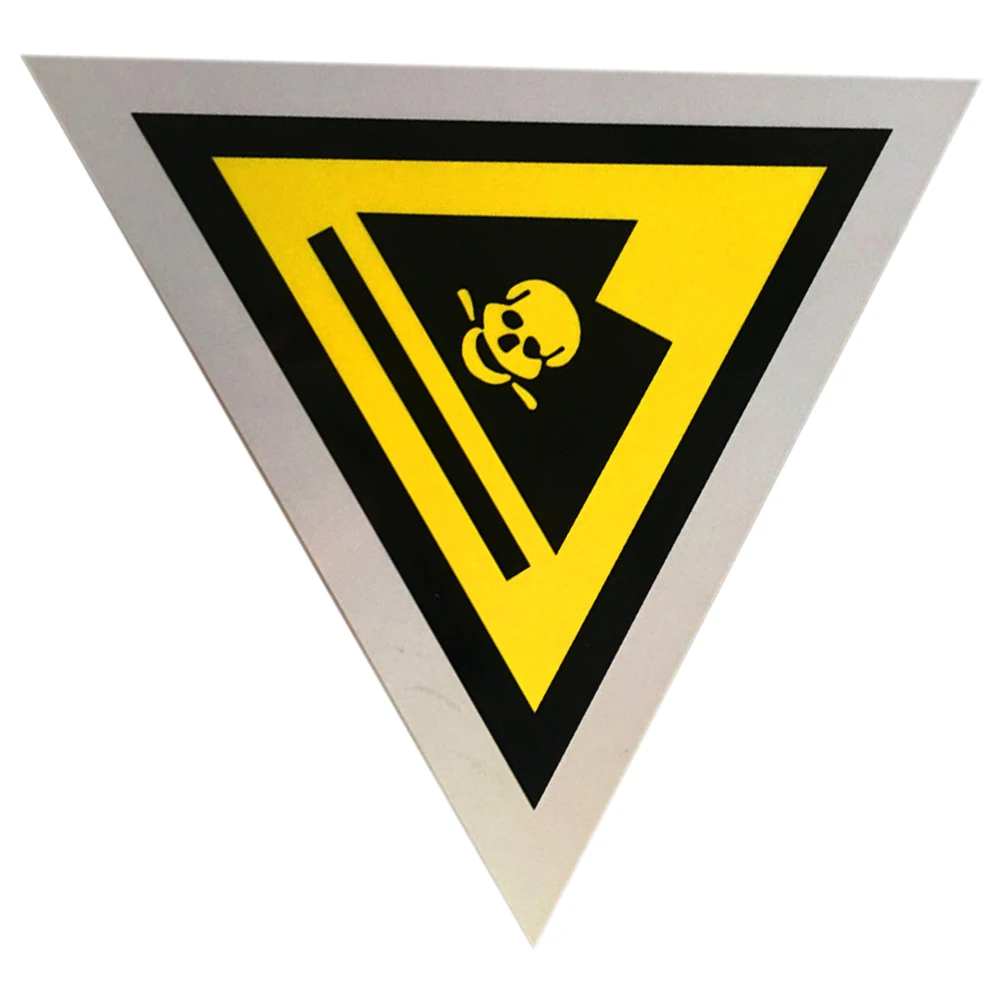 

Знак опасных отходов. Металлические предупреждающие знаки безопасности. Алюминиевая пластина. Токсичный знак осторожности. Прозрачный узор. В помещении и на открытом воздухе.