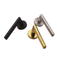 One Side Door Handles for Interior Doors Outside Black Door Handle Black Golden Silver Door Pulls Without Lock