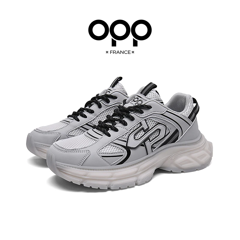 OPP Men's New air summer Shoes Flats With Running Blance Genuine Leather Lace-up Sports 550 daddy Shoes Footwear Sneakers view 5