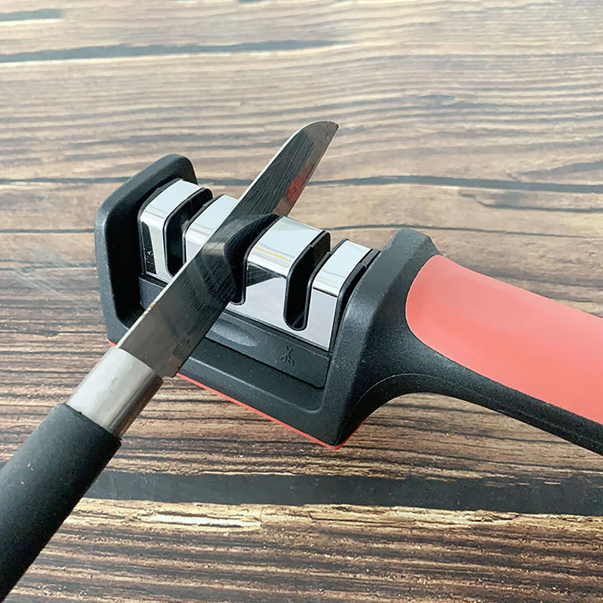 Professional Knife Sharpener Knives Messer Handheld Multi-function 3/4 Stages Type Quick Sharpening Tool With Non-slip Base