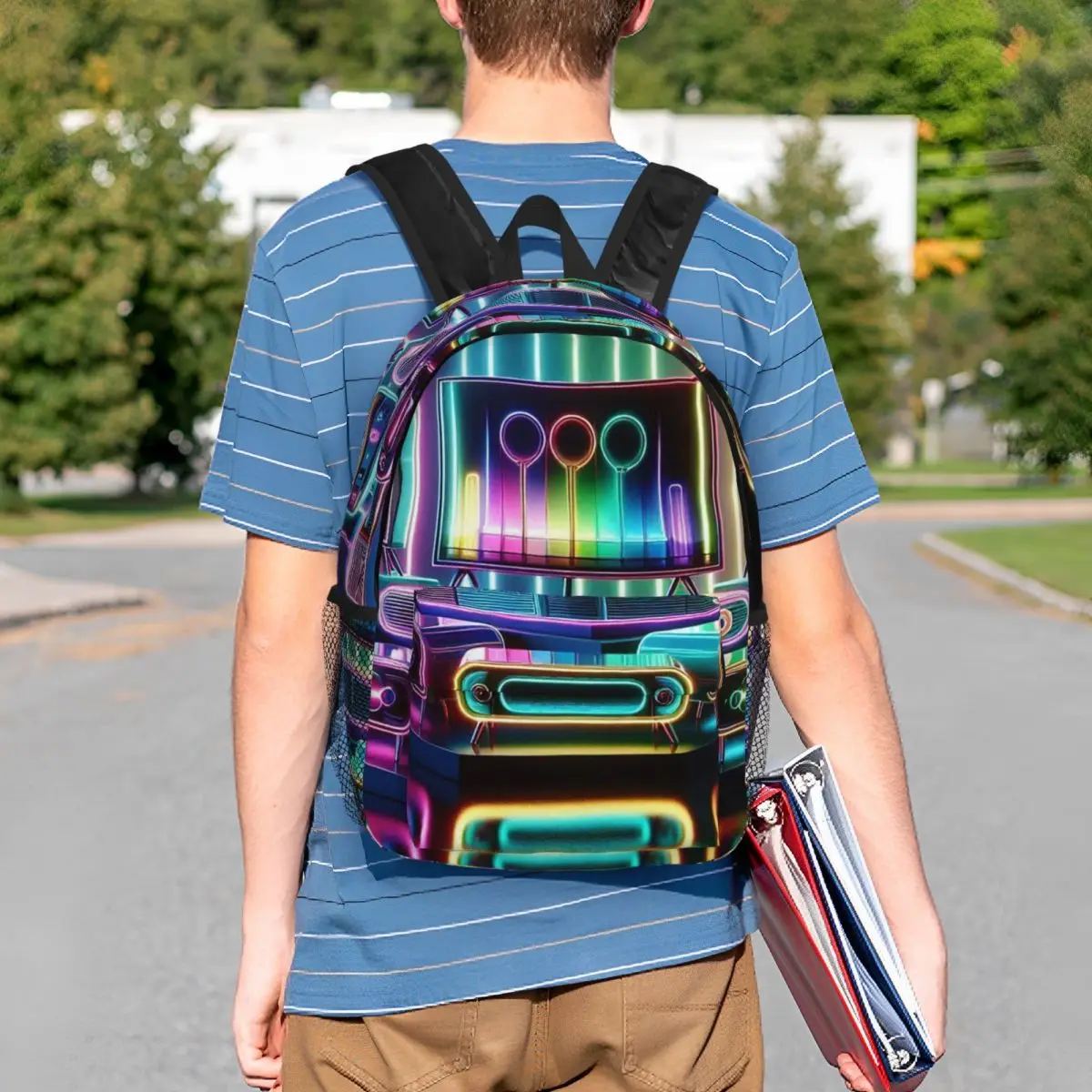 LED Sound System Colorful Backpack Student BookBag Children School Bag Laptop Shoulder Bags for Boys Girls