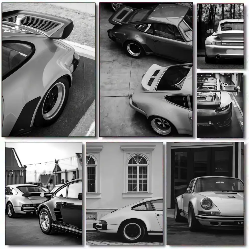 

Black Luxury Car Poster Home Living Bed Room Bar Hallway Sticky Wall Art Printing Waterproof Aesthetic Decor