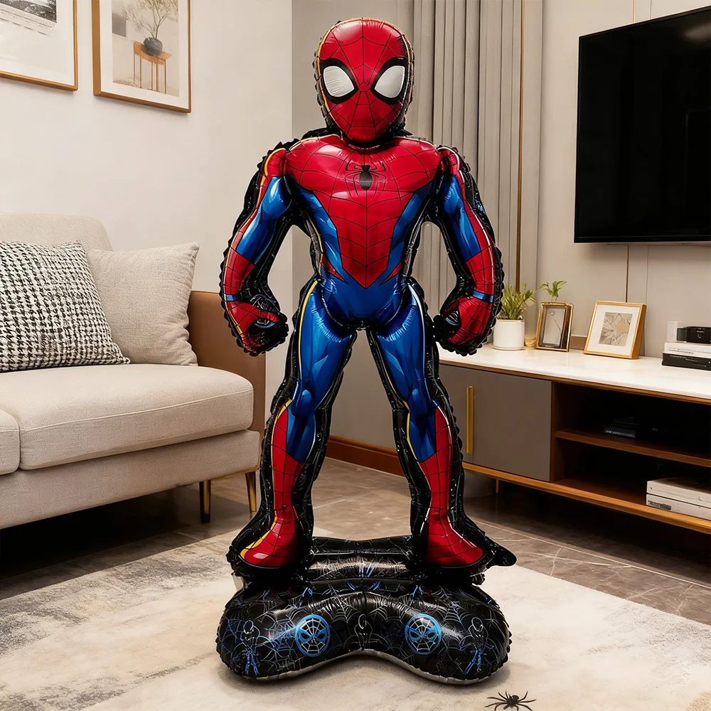 1 Ensemble de ballons officiels Marvel Spider-Man Iron Man, décoration cool pour fans d'anime, ballons en film d'aluminium à assembler