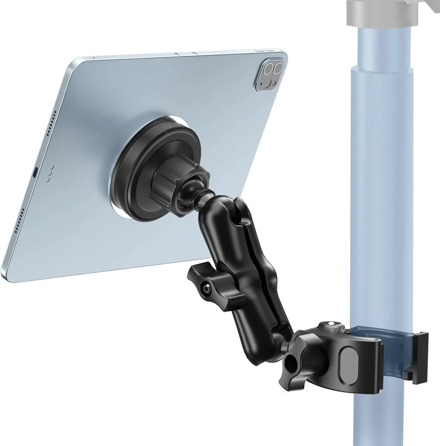 Magnetic Tablet Holder For Mic 360° Adjustable Music Stand Phone Holder Tablet Mount Clamp for Peloton Bike Treadmill Stroller